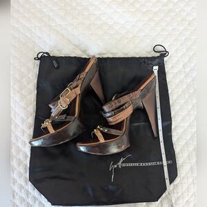 Giuseppe Zanotti high heels. Size Euro 37.5 USA 7 Brown